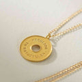 COLLAR MEDALLON ELEMENTOS BAÑO EN ORO