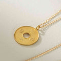 COLLAR MEDALLON ELEMENTOS BAÑO EN ORO