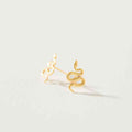 ARETES MINI SERPIENTE BAÑO EN ORO