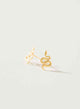 Aretes mini serpiente baño en oro