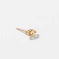 ARETES MINI OJO EGIPCIO BAÑO EN ORO