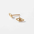 ARETES MINI OJO EGIPCIO BAÑO EN ORO