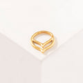 PIERCING CHEVRON DOBLE BAÑO EN ORO