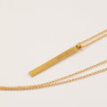 Collar placa jeroglíficos baño en oro