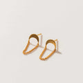 ARETES RAYO LUNAR BAÑO EN ORO
