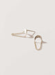 Aretes rayo lunar plata