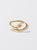 Anillo serpiente graduable baño en oro