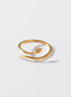 Anillo serpiente graduable baño en oro