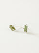 Aretes Canutillo Turmalina Verde Plata
