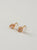 Aretes Canutillo Turmalina Rosa  Baño en oro