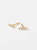 Aretes mini zig zag baño en oro