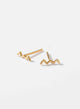 Aretes mini zig zag baño en oro